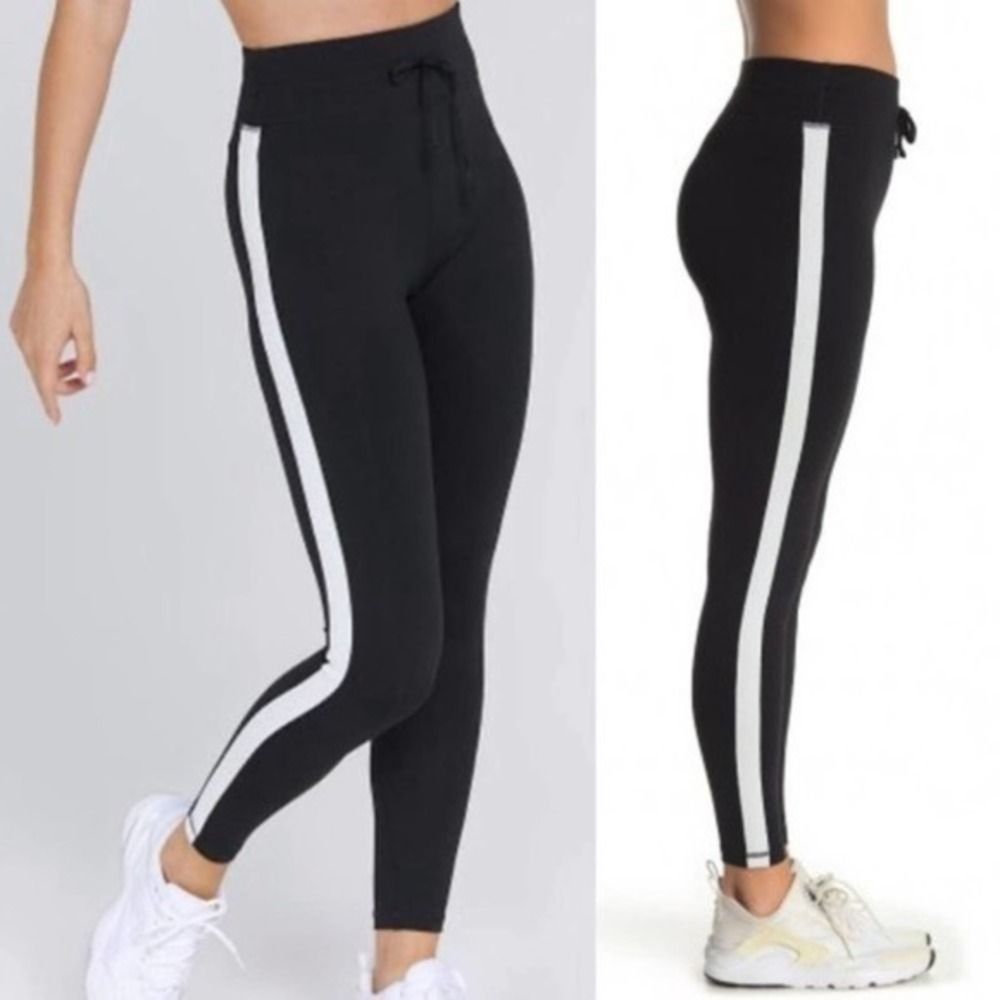 Spiritual Gangster Sporty White Stripe Leggings size small